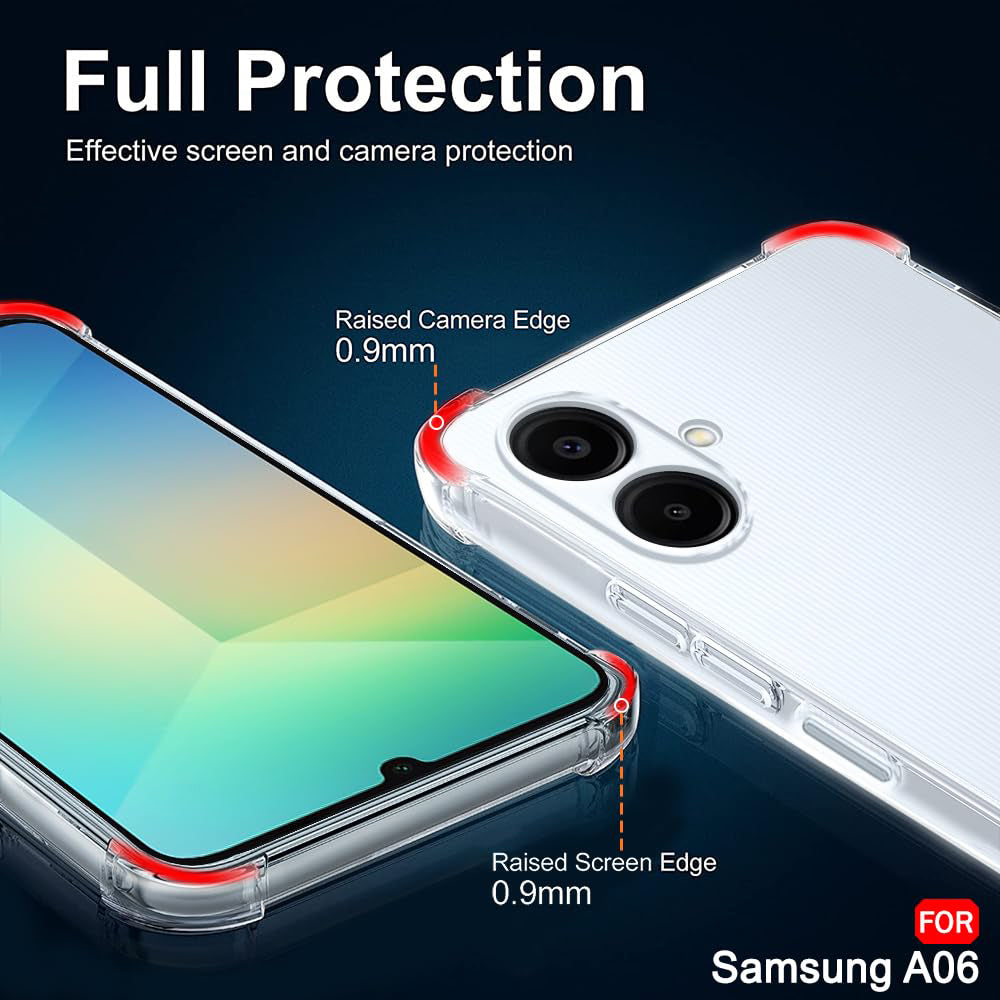 Θήκη για Samsung Galaxy A06 A065, Techsuit, Ανθεκτική σε Κρούσεις Διαφανής, Διάφανη
