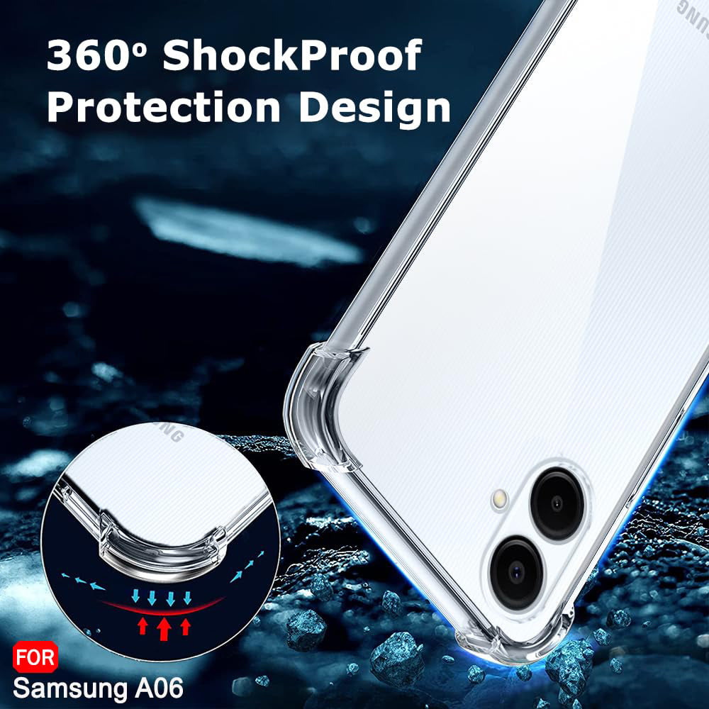 Θήκη για Samsung Galaxy A06 A065, Techsuit, Ανθεκτική σε Κρούσεις Διαφανής, Διάφανη