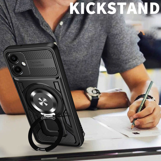 Θήκη για Samsung Galaxy A07 4G A075, Techsuit, RuggedCam, Μαύρη