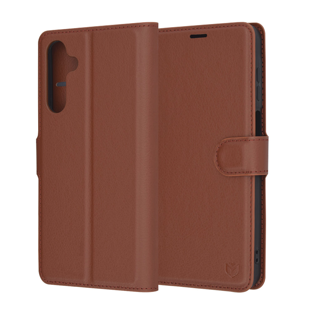 Θήκη για Samsung Galaxy A16 5G A166 / A16 4G A165, Techsuit, Δερμάτινο Φύλλο, Καφέ