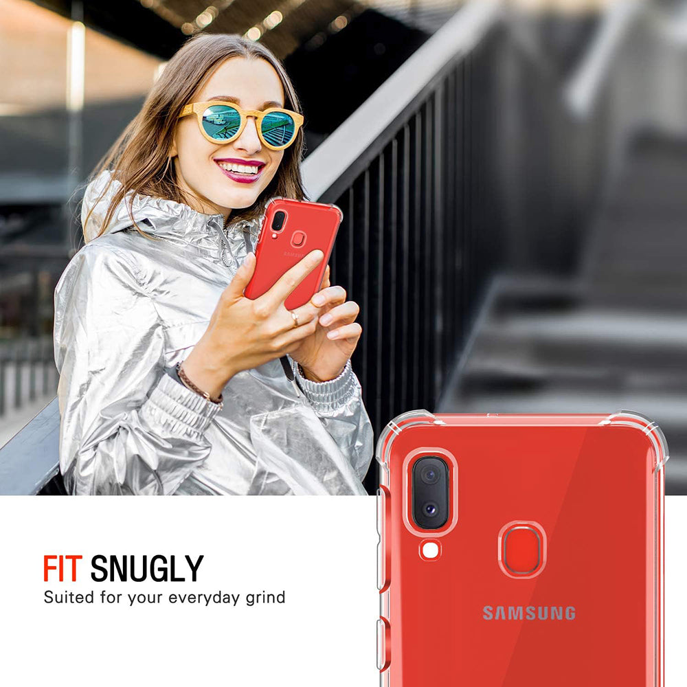 Θήκη για Samsung Galaxy A20e A202, Techsuit, Ανθεκτική σε Κρούσεις Διαφανής, Διάφανη