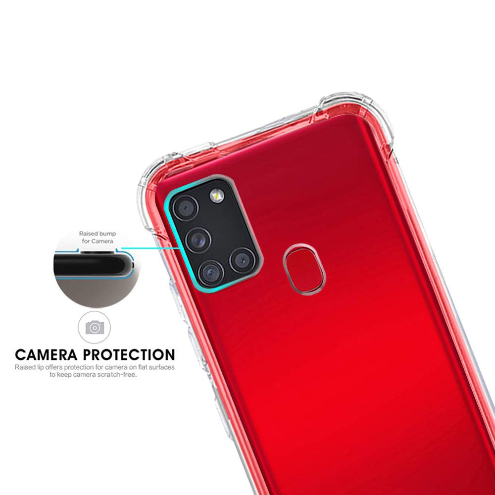Θήκη για Samsung Galaxy A21s A217, Techsuit, Ανθεκτική σε Κρούσεις Διαφανής, Διάφανη