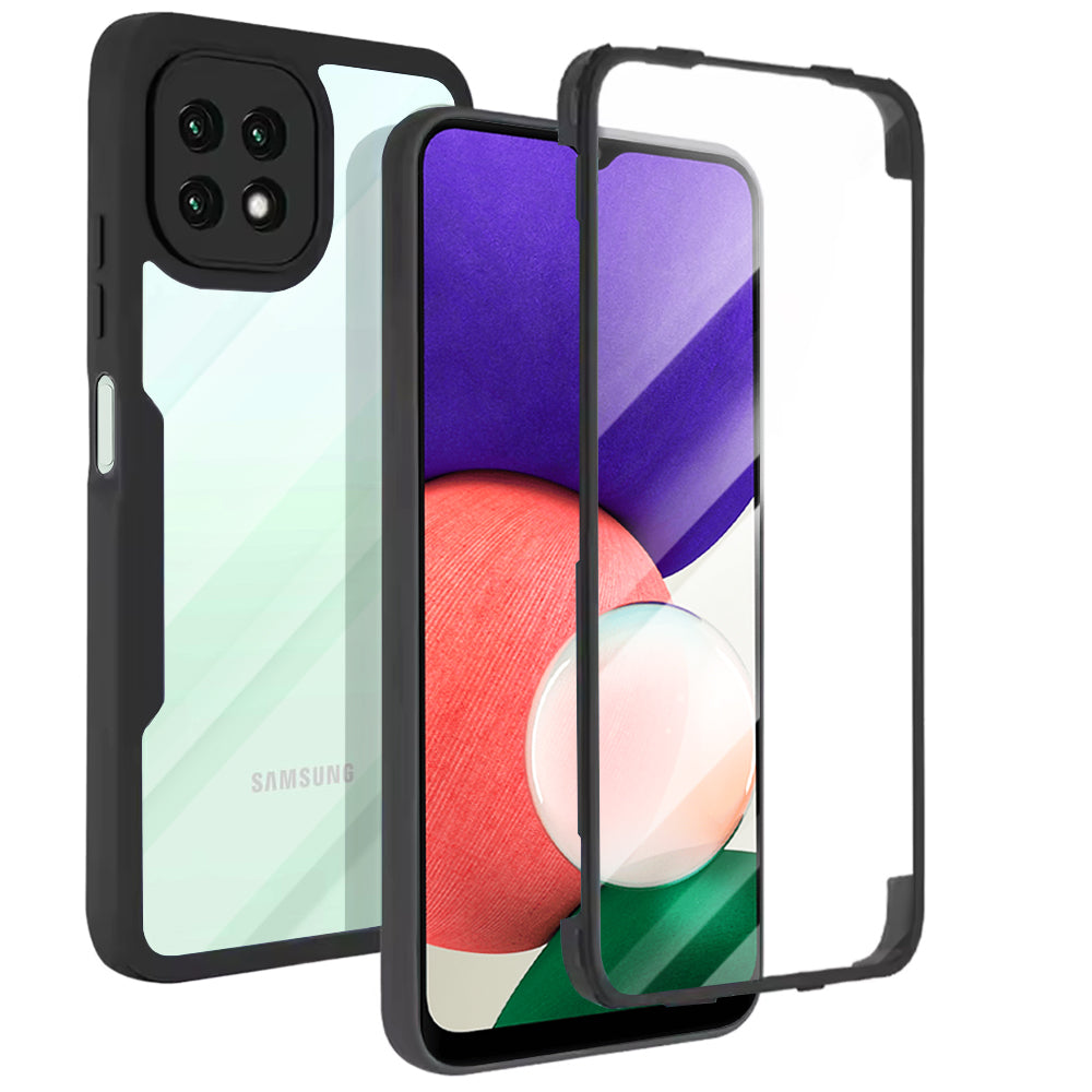 Θήκη για Samsung Galaxy A22 5G A226, Techsuit, ColorVerse 360, Μαύρη