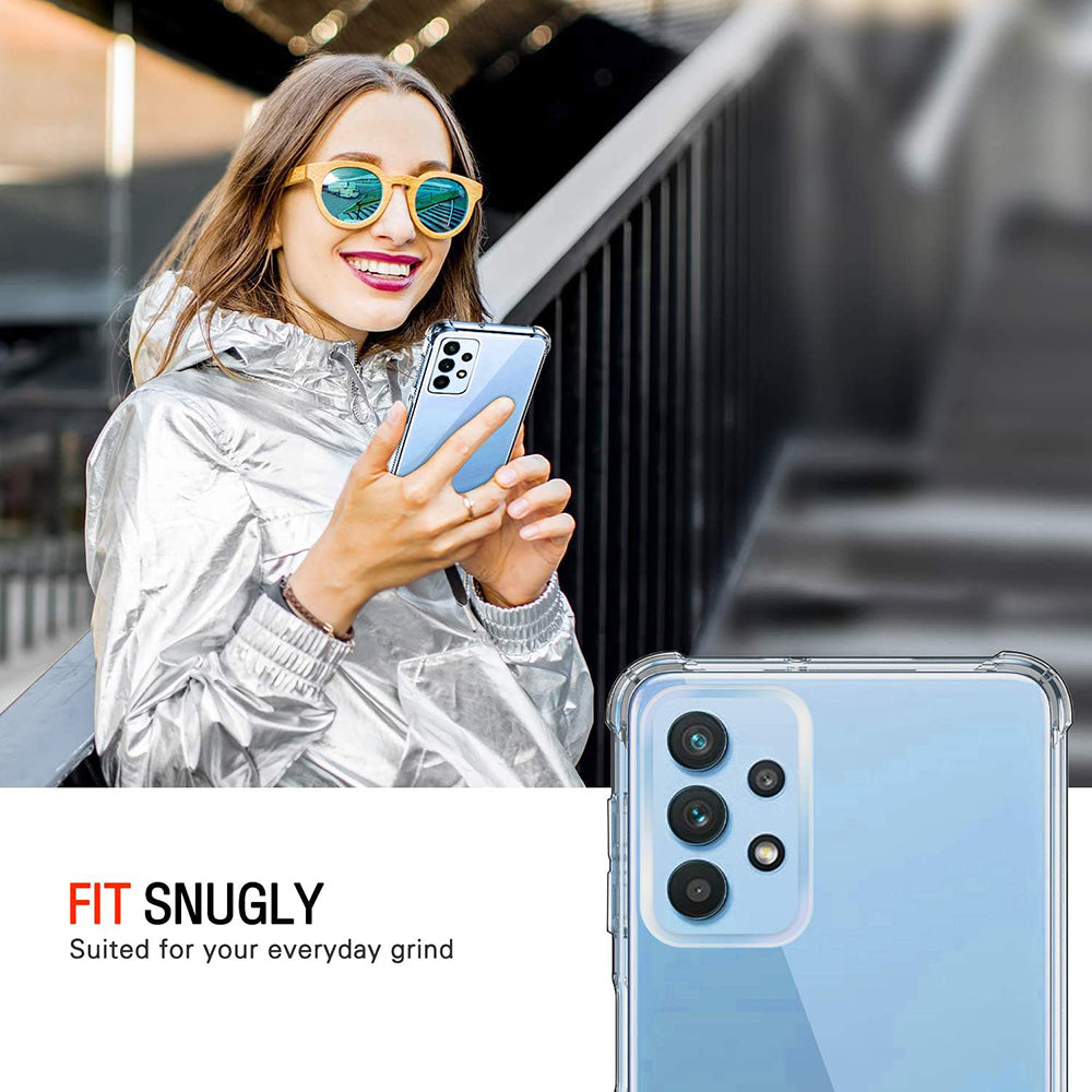 Θήκη για Samsung Galaxy A32 A325, Techsuit, Ανθεκτική σε Κρούσεις Διαφανής, Διάφανη