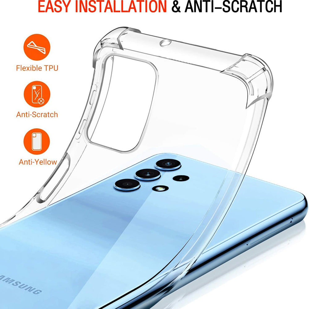 Θήκη για Samsung Galaxy A32 A325, Techsuit, Ανθεκτική σε Κρούσεις Διαφανής, Διάφανη