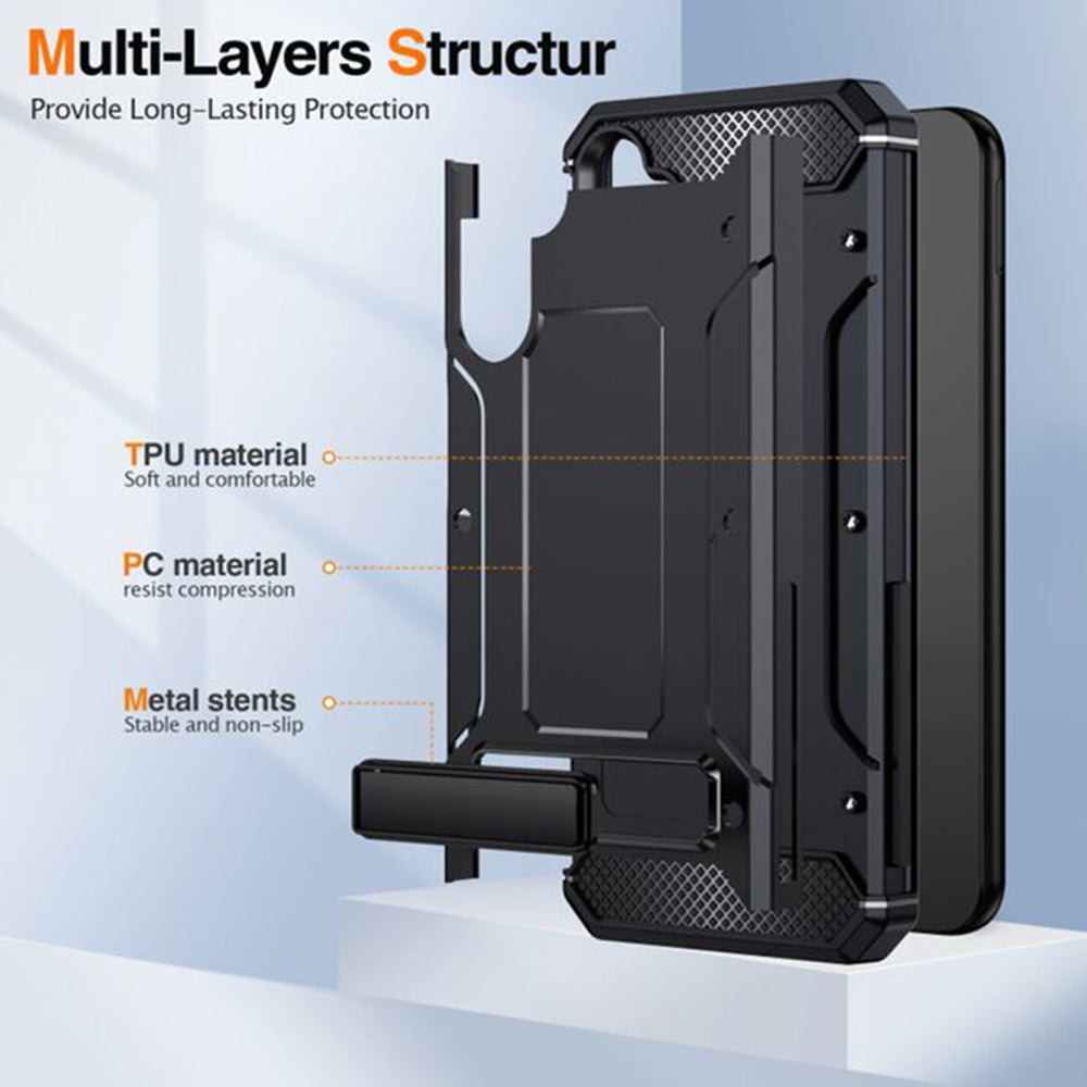 Θήκη για Samsung Galaxy A36 A366, Techsuit, Hybrid Armor, Μαύρη