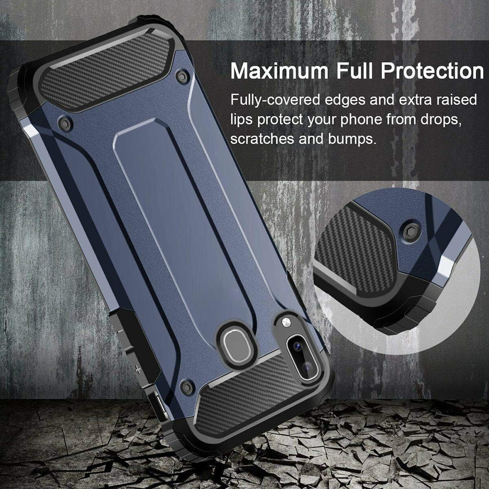 Θήκη για Samsung Galaxy A40 A405, Techsuit, Hybrid Armor, Μαύρη