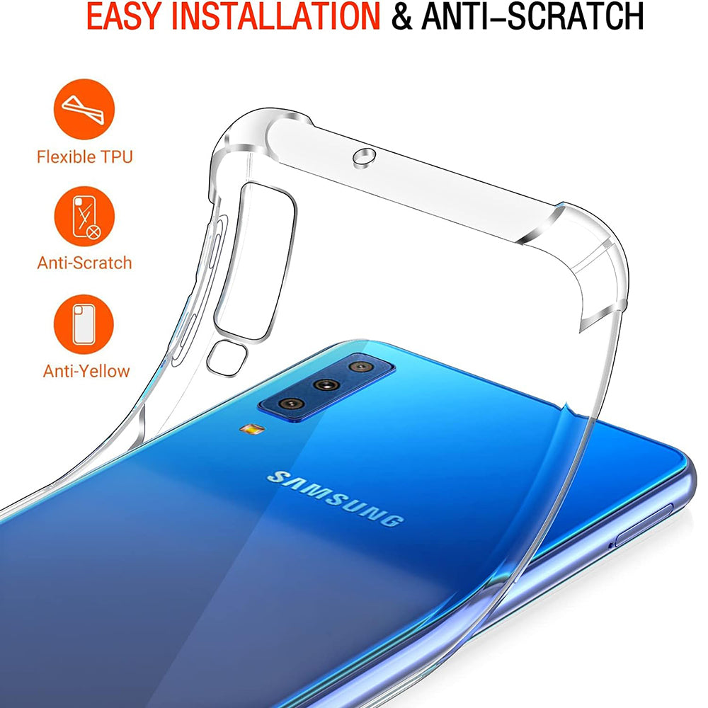 Θήκη για Samsung Galaxy A7 (2018) A750, Techsuit, Ανθεκτική σε Κρούσεις Διαφανής, Διάφανη