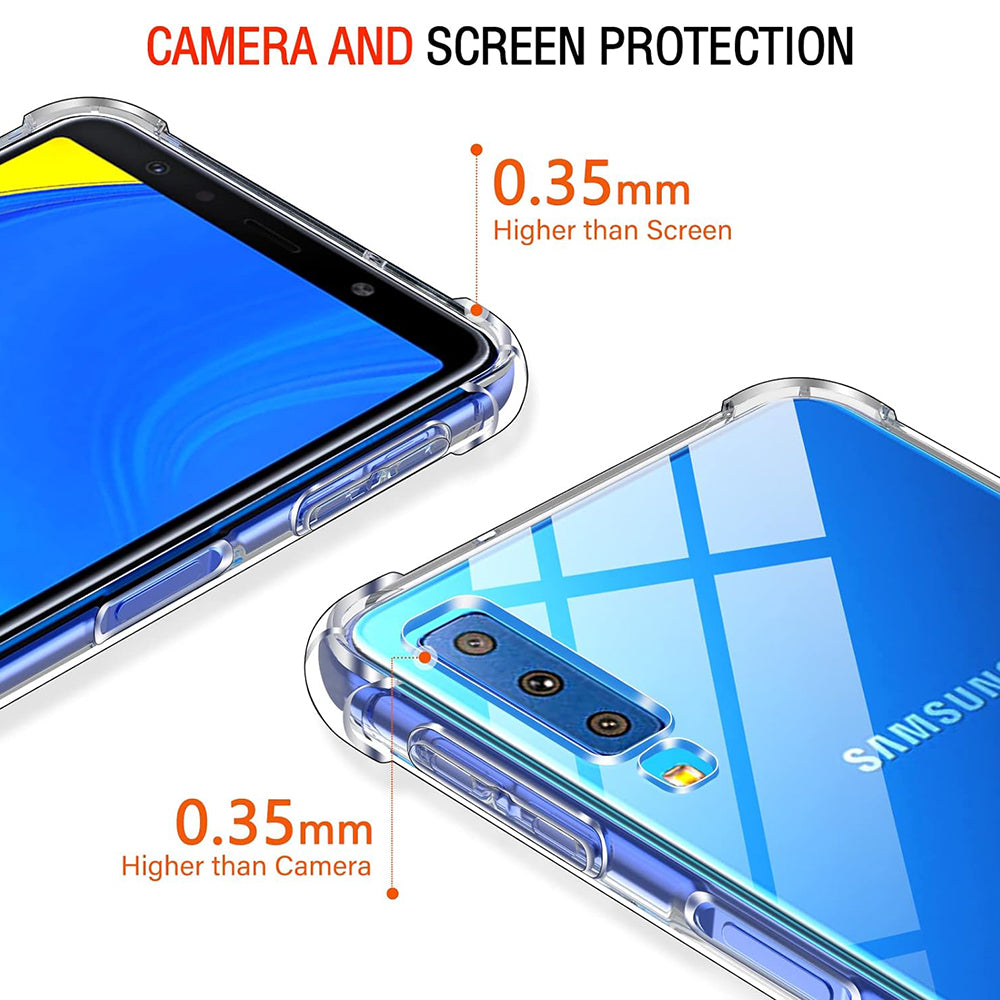 Θήκη για Samsung Galaxy A7 (2018) A750, Techsuit, Ανθεκτική σε Κρούσεις Διαφανής, Διάφανη