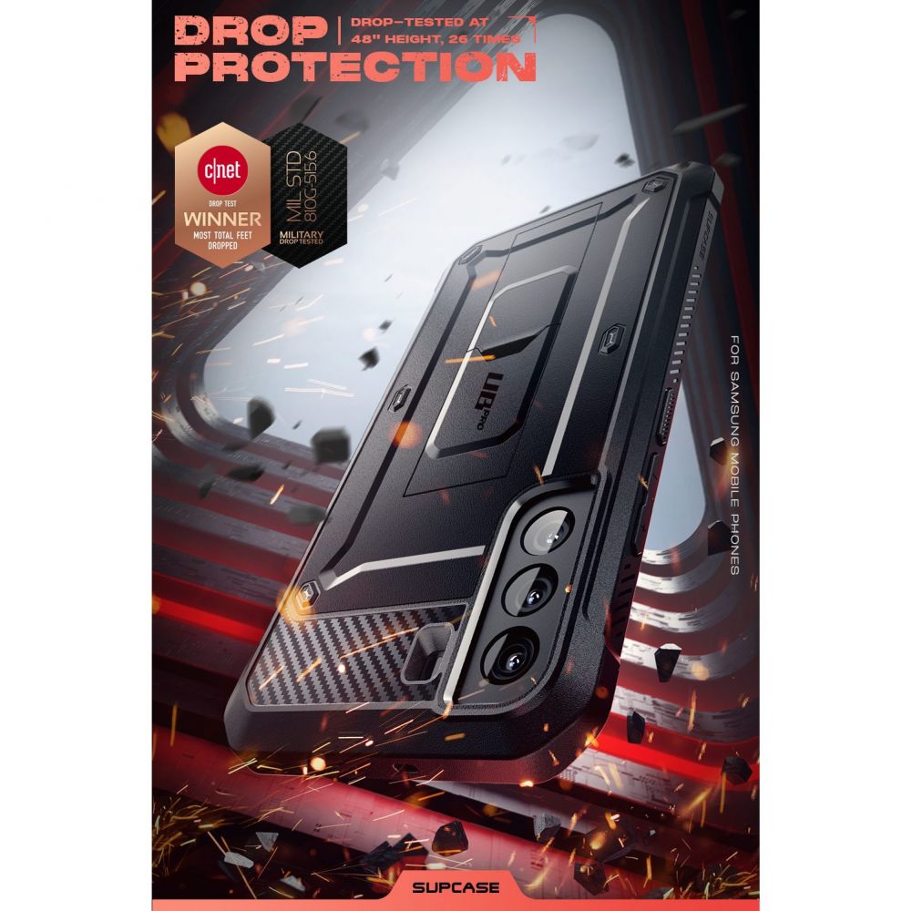 Θήκη για Samsung Galaxy S22+ 5G S906, Supcase, Unicorn Beetle Pro, Μαύρη