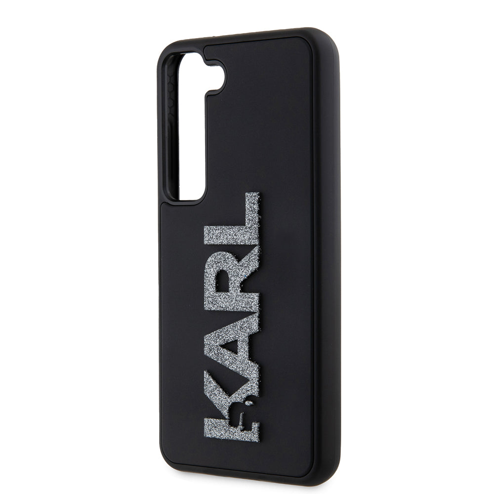 Θήκη για Samsung Galaxy S23 S911, Karl Lagerfeld, 3D Rubber Glitter Logo, Μαύρη