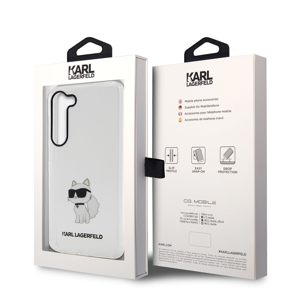 Θήκη για Samsung Galaxy S23 S911, Karl Lagerfeld, Ikonik Choupette, Διάφανη