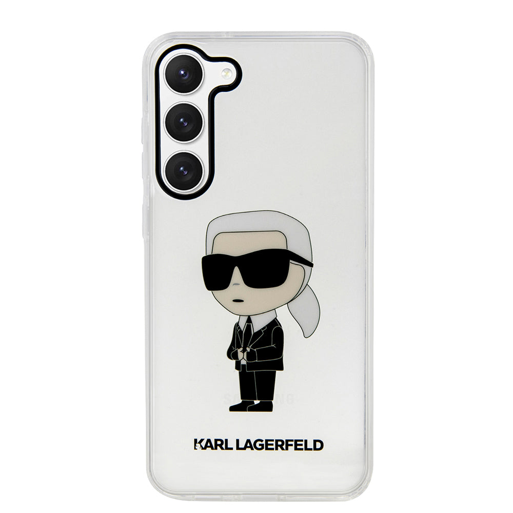 Θήκη για Samsung Galaxy S23 S911, Karl Lagerfeld, Ikonik Karl, Διάφανη