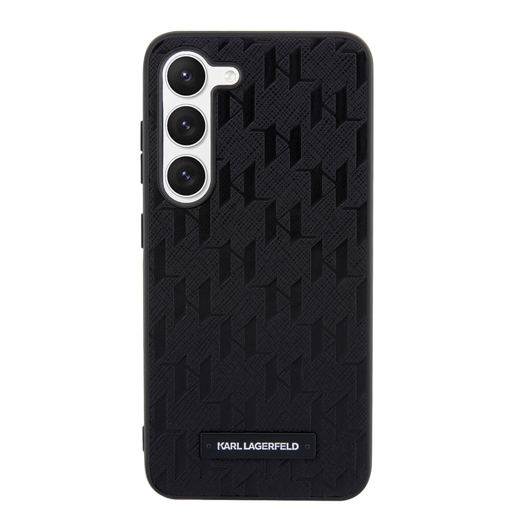 Θήκη για Samsung Galaxy S23 S911, Karl Lagerfeld, Saffiano Monogram Metal Logo, Μαύρη