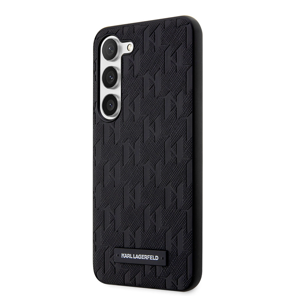 Θήκη για Samsung Galaxy S23 S911, Karl Lagerfeld, Saffiano Monogram Metal Logo, Μαύρη