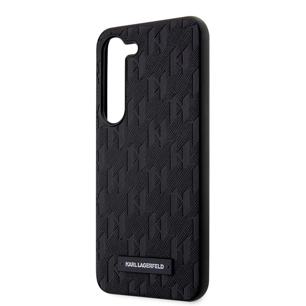 Θήκη για Samsung Galaxy S23 S911, Karl Lagerfeld, Saffiano Monogram Metal Logo, Μαύρη