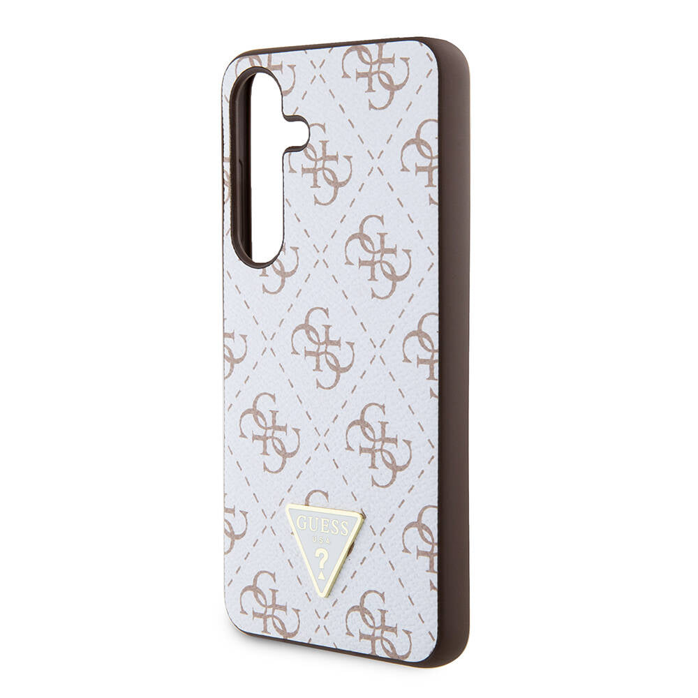 Θήκη για Samsung Galaxy S24+ S926, Guess, 4G Triangle Logo, Λευκή