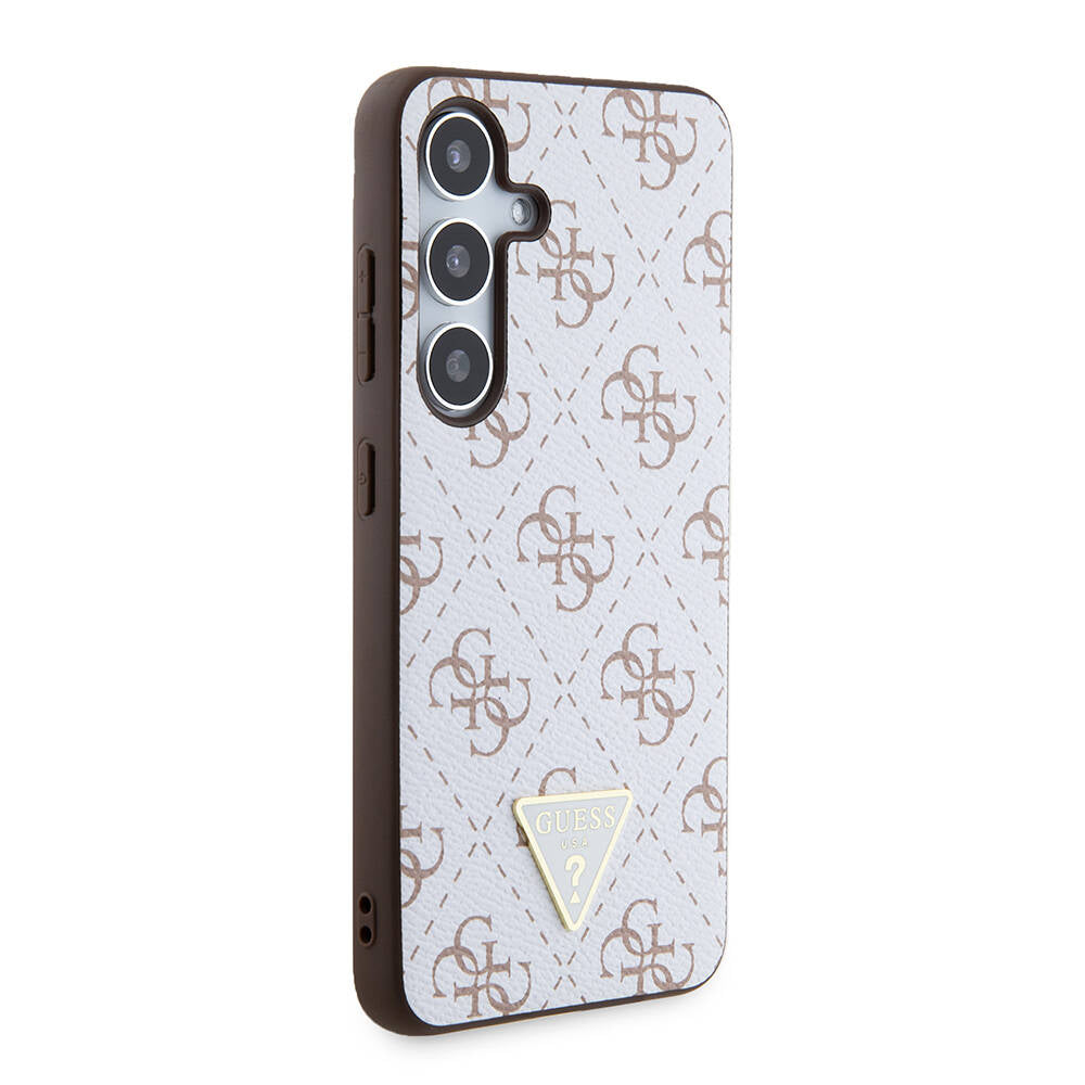 Θήκη για Samsung Galaxy S24+ S926, Guess, 4G Triangle Logo, Λευκή