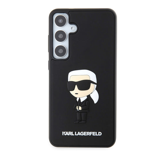 Θήκη για Samsung Galaxy S24+ S926, Karl Lagerfeld, 3D Rubber Ikonik Karl, Μαύρη