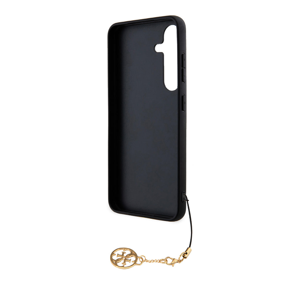 Θήκη για Samsung Galaxy S24 S921, Guess, 4G Charm, Μαύρη