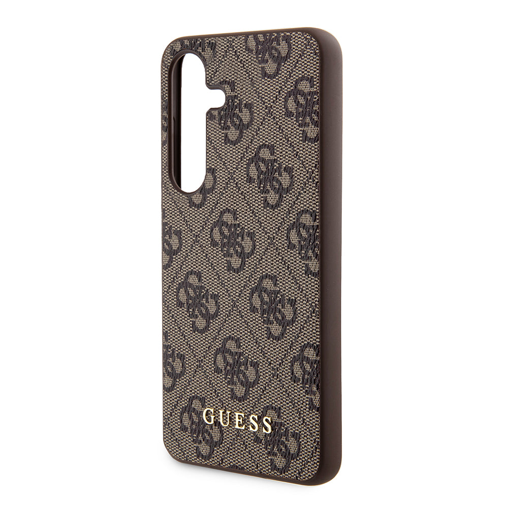 Θήκη για Samsung Galaxy S24 S921, Guess, 4G Metal Gold Logo, Καφέ