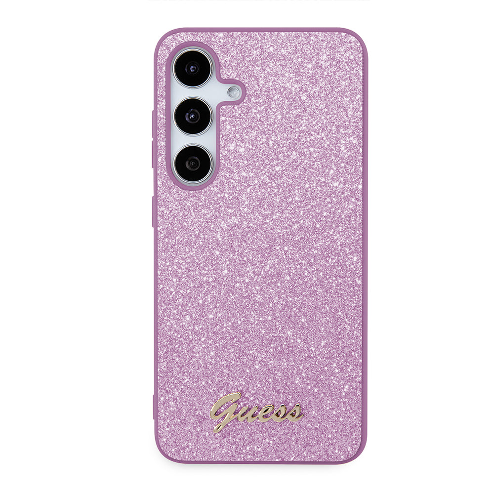 Θήκη για Samsung Galaxy S24 S921, Guess, Glitter Script, Μωβ