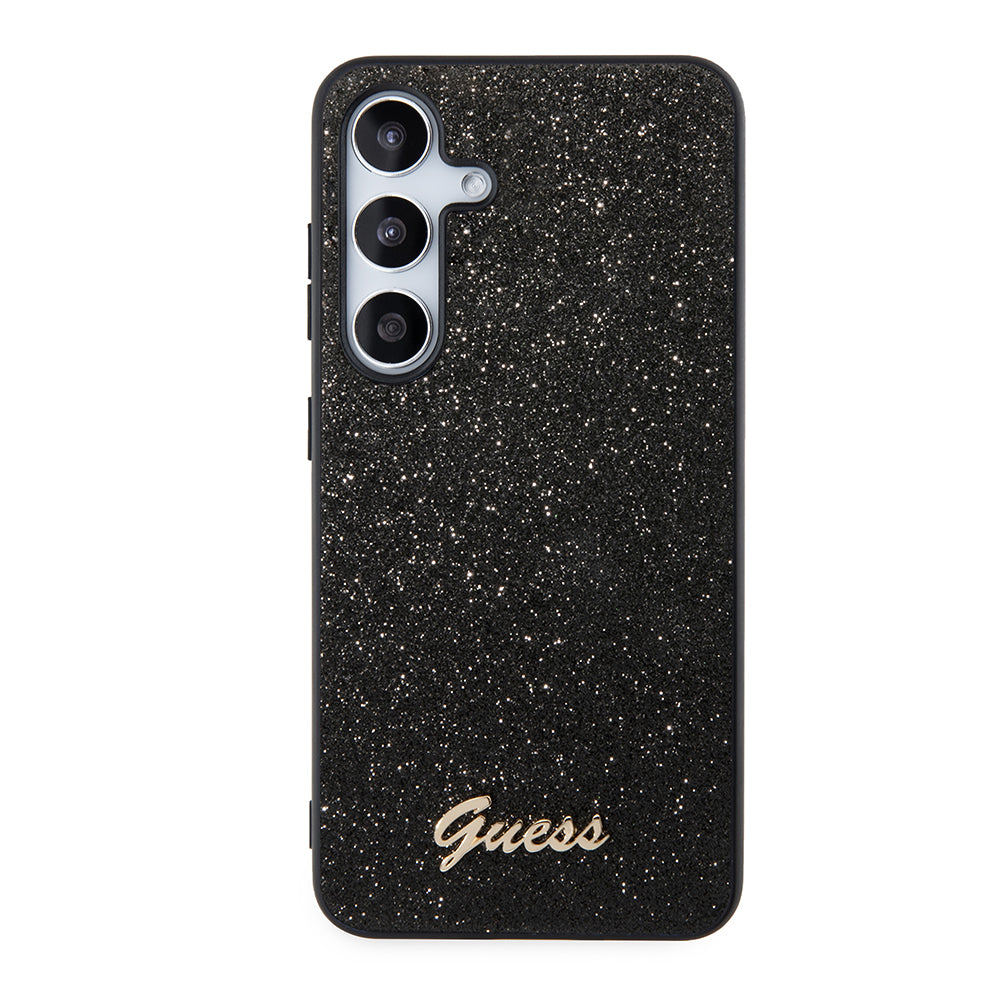 Θήκη για Samsung Galaxy S24 S921, Guess, Glitter Script, Μαύρη