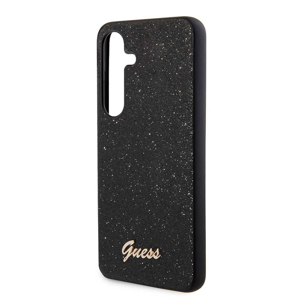 Θήκη για Samsung Galaxy S24 S921, Guess, Glitter Script, Μαύρη