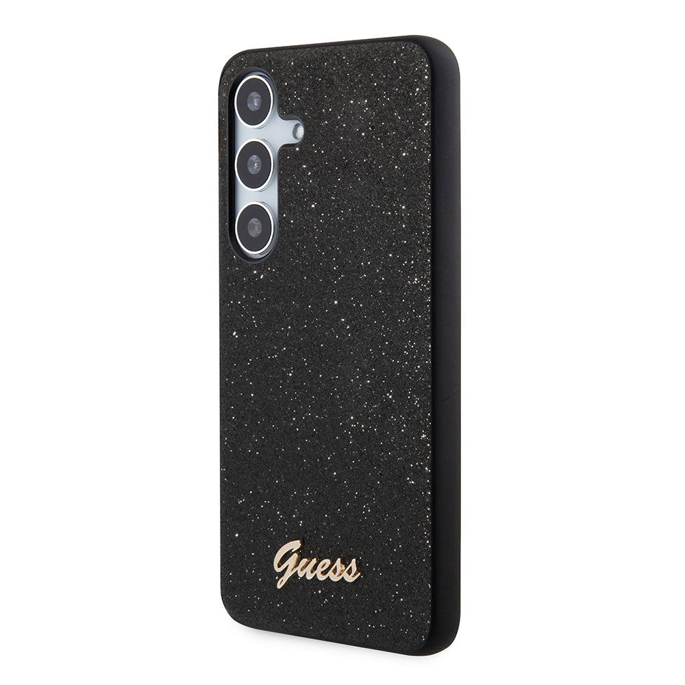 Θήκη για Samsung Galaxy S24 S921, Guess, Glitter Script, Μαύρη