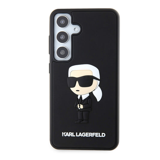 Θήκη για Samsung Galaxy S24 S921, Karl Lagerfeld, 3D Rubber Ikonik Karl, Μαύρη