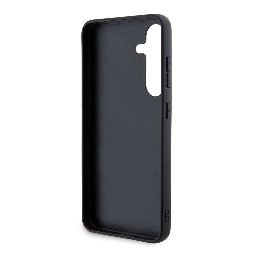 Θήκη για Samsung Galaxy S24 S921, Karl Lagerfeld, Saffiano Karl & Choupette Metal, Μαύρη