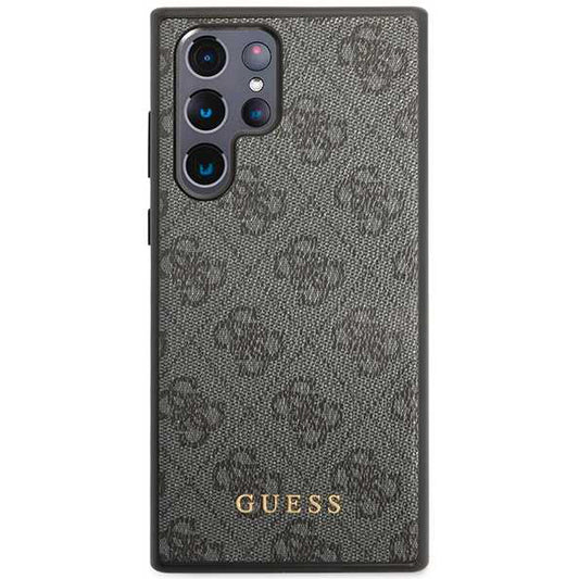 Θήκη για Samsung Galaxy S24 Ultra S928, Guess, 4G Metal Gold Logo, Μαύρη