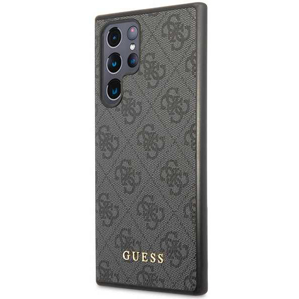Θήκη για Samsung Galaxy S24 Ultra S928, Guess, 4G Metal Gold Logo, Μαύρη