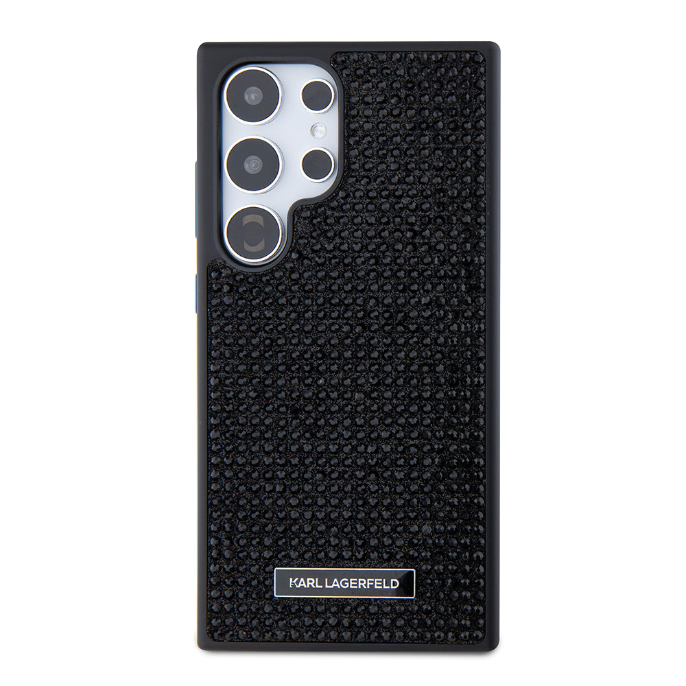 Θήκη για Samsung Galaxy S24 Ultra S928, Karl Lagerfeld, Rhinestone Metal Plate, Μαύρη