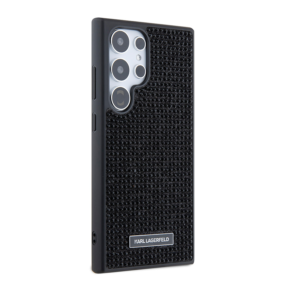 Θήκη για Samsung Galaxy S24 Ultra S928, Karl Lagerfeld, Rhinestone Metal Plate, Μαύρη