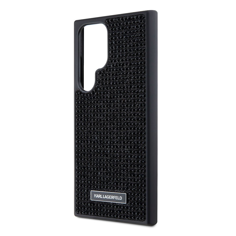Θήκη για Samsung Galaxy S24 Ultra S928, Karl Lagerfeld, Rhinestone Metal Plate, Μαύρη