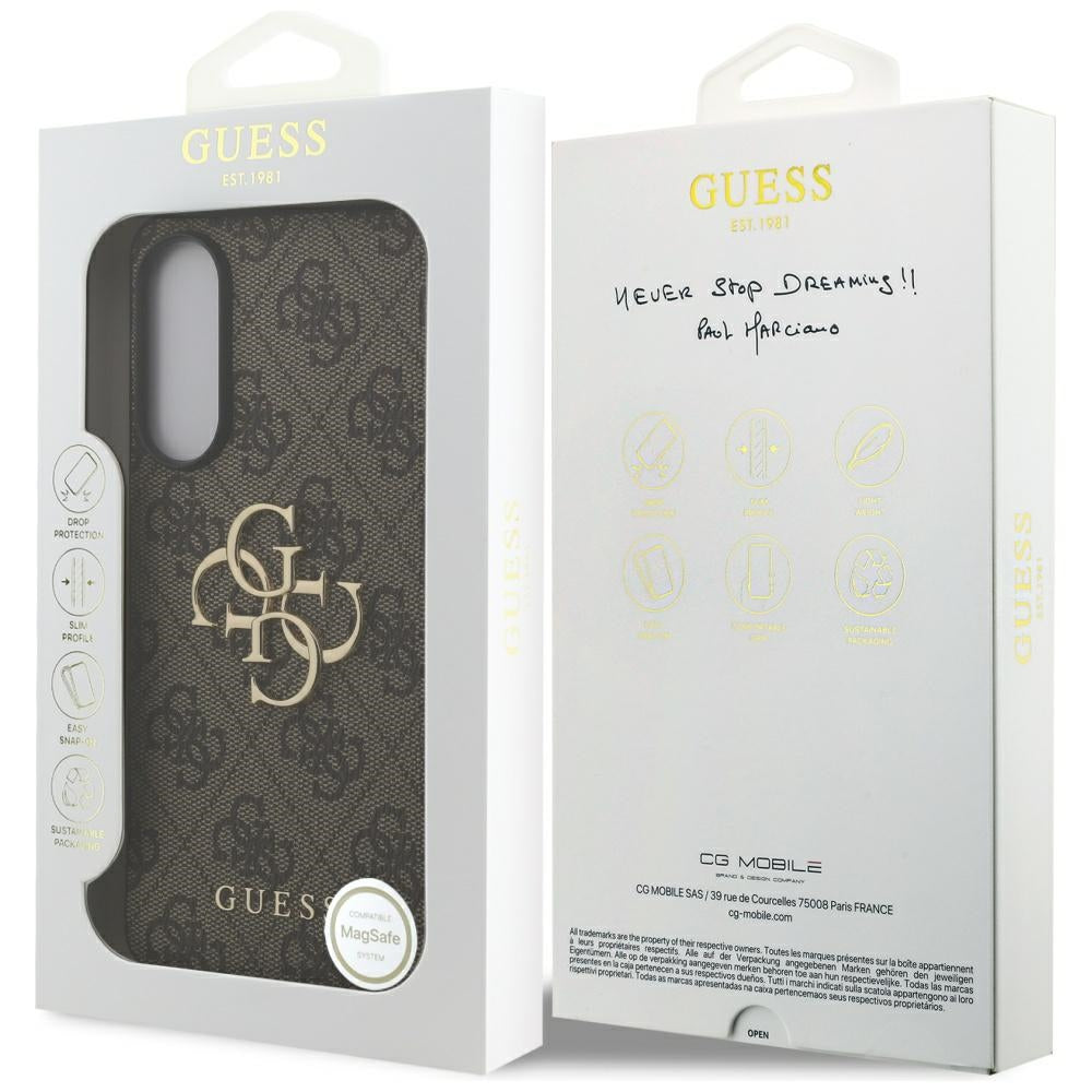 Θήκη για Samsung Galaxy S25 Edge S937, Guess, Big 4G Logo Classic, Καφέ