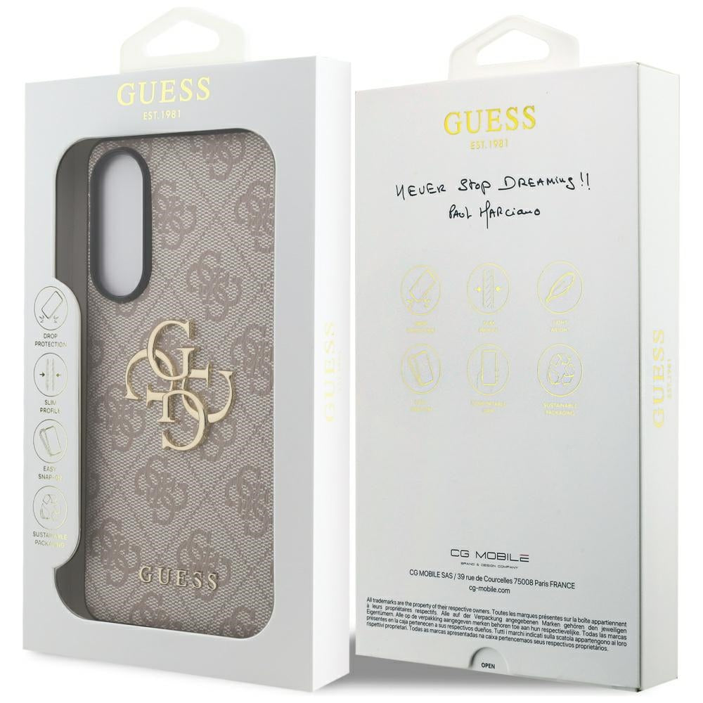 Case for Samsung Galaxy S25 Edge S937, Guess, Big 4G Logo Classic, Pink