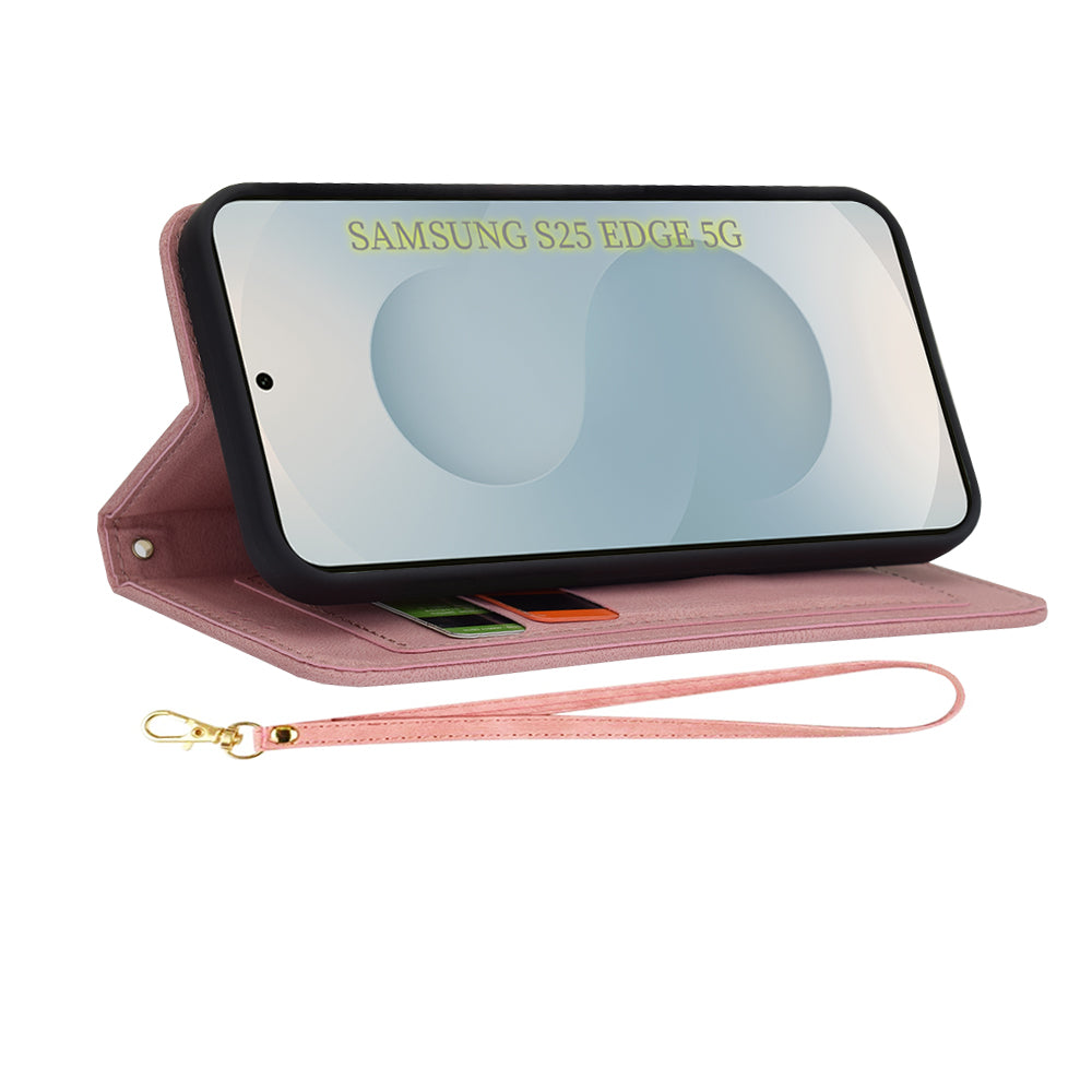 Θήκη για Samsung Galaxy S25 Edge S937, Techsuit, FlipCraft, Ροζ