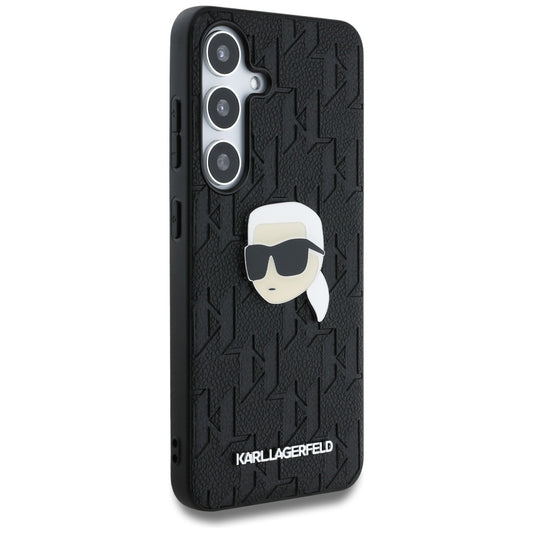Θήκη για Samsung Galaxy S25+ S936, Karl Lagerfeld, Monogram Karl's Head, Μαύρη