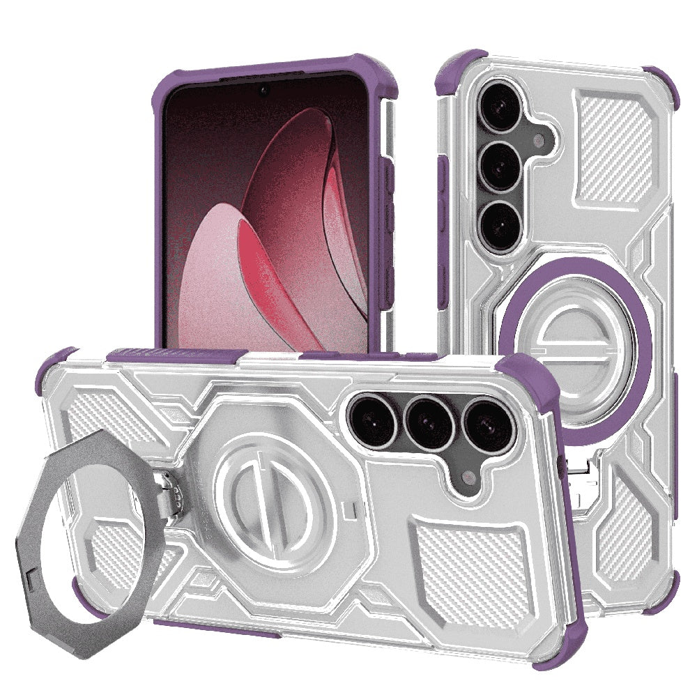 Θήκη για Samsung Galaxy S25+ S936, Techsuit, Carbon Shield Pro, Μωβ