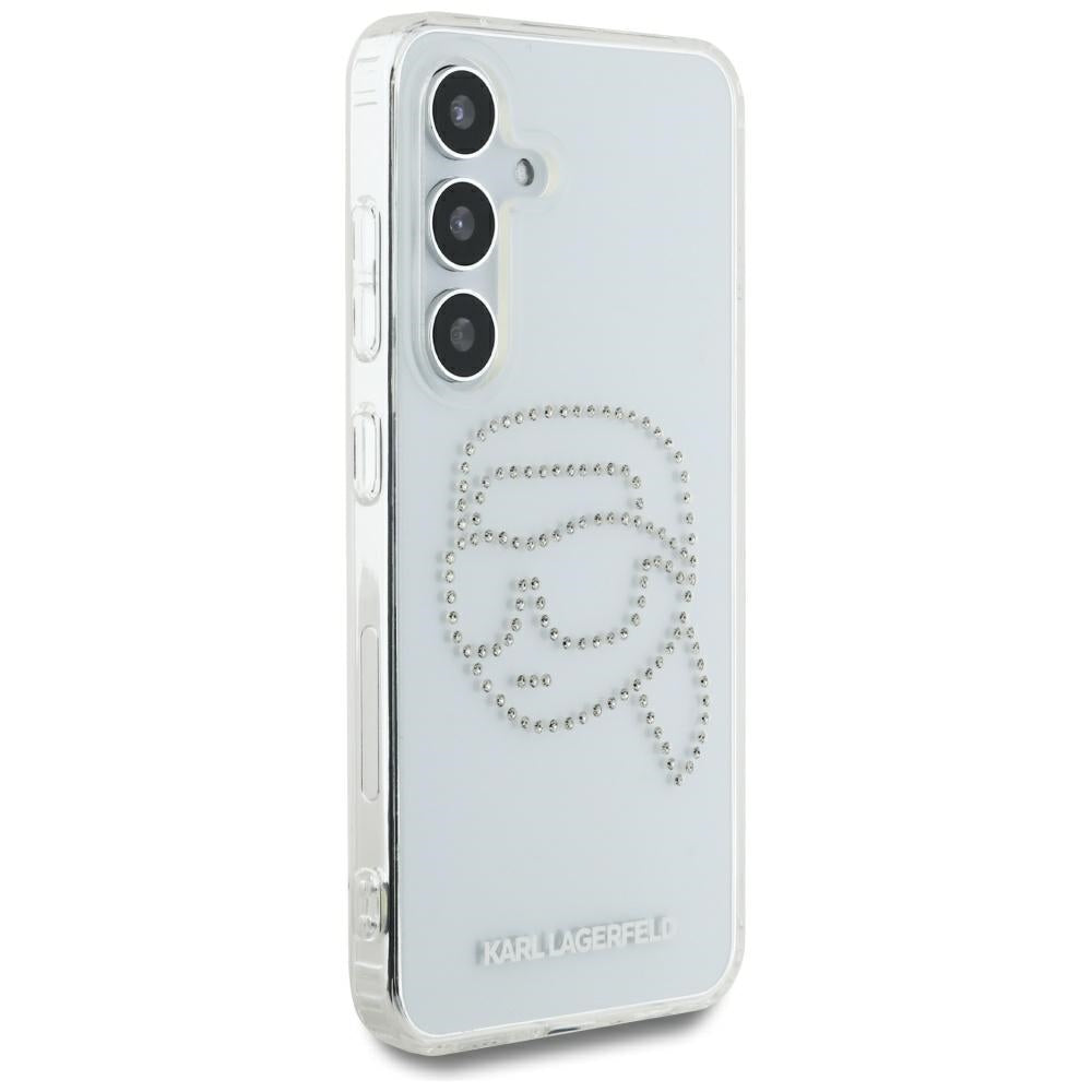 Θήκη για Samsung Galaxy S25 S931, Karl Lagerfeld, IML Rhinestones Karl's Head, Διάφανη