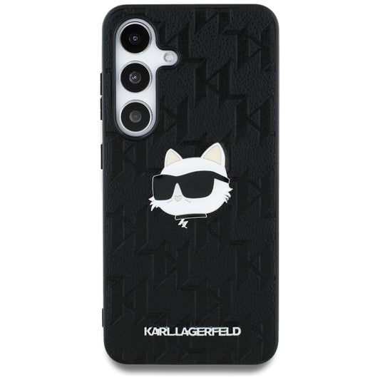 Θήκη για Samsung Galaxy S25 S931, Karl Lagerfeld, Monogram Choupette's Head, Μαύρη