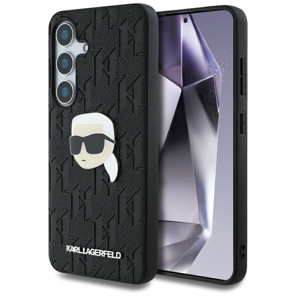 Θήκη για Samsung Galaxy S25 S931, Karl Lagerfeld, Monogram Karl's Head, Μαύρη