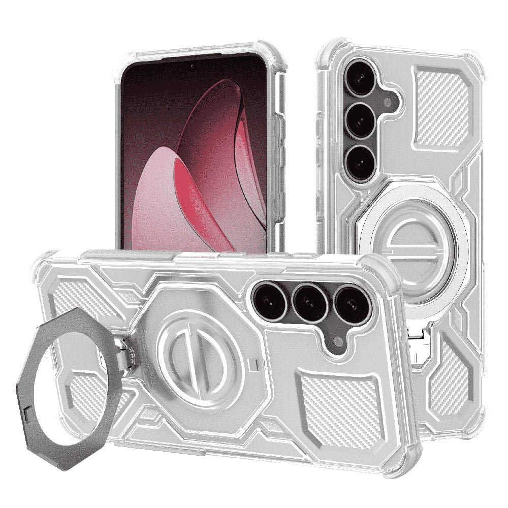 Θήκη για Samsung Galaxy S25 S931, Techsuit, Carbon Shield Pro, Λευκό