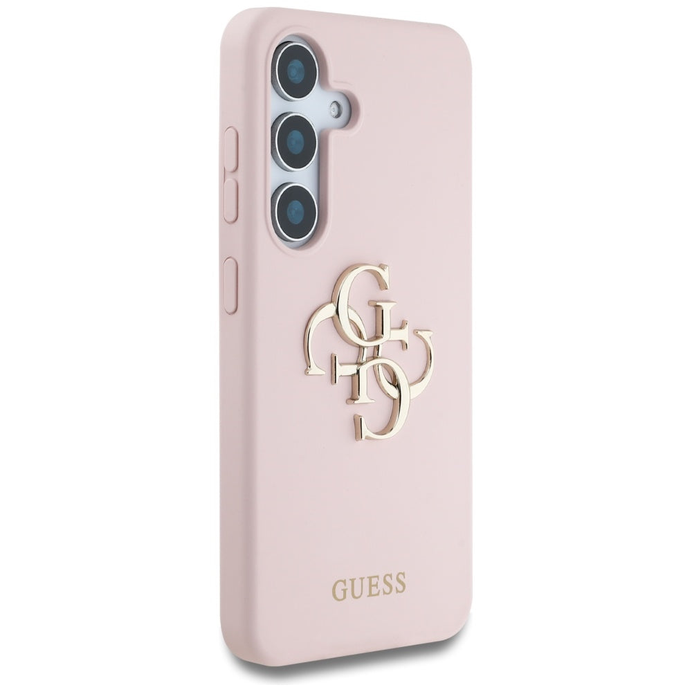 Θήκη για Samsung Galaxy S25 Ultra S938, Guess, 4G Grained Big and Classic Logo, Ροζ