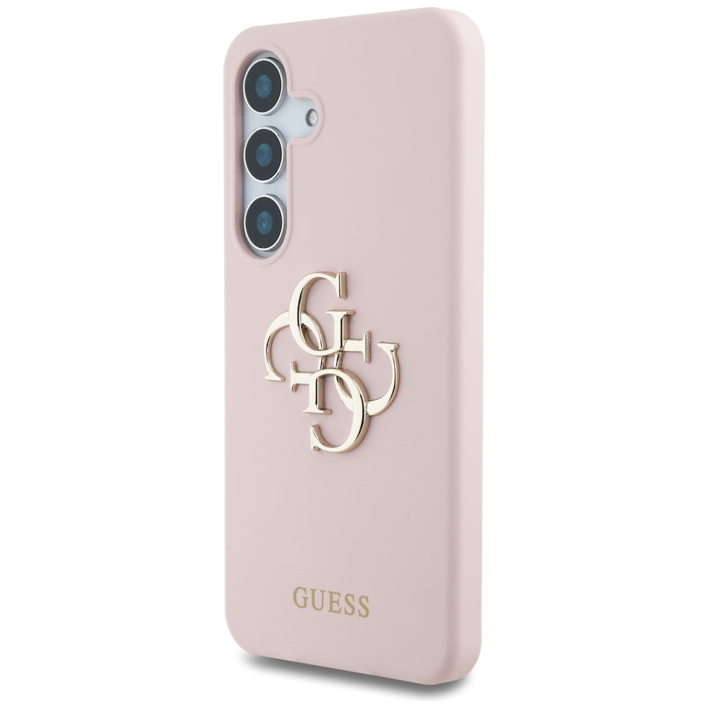 Θήκη για Samsung Galaxy S25 Ultra S938, Guess, 4G Grained Big and Classic Logo, Ροζ