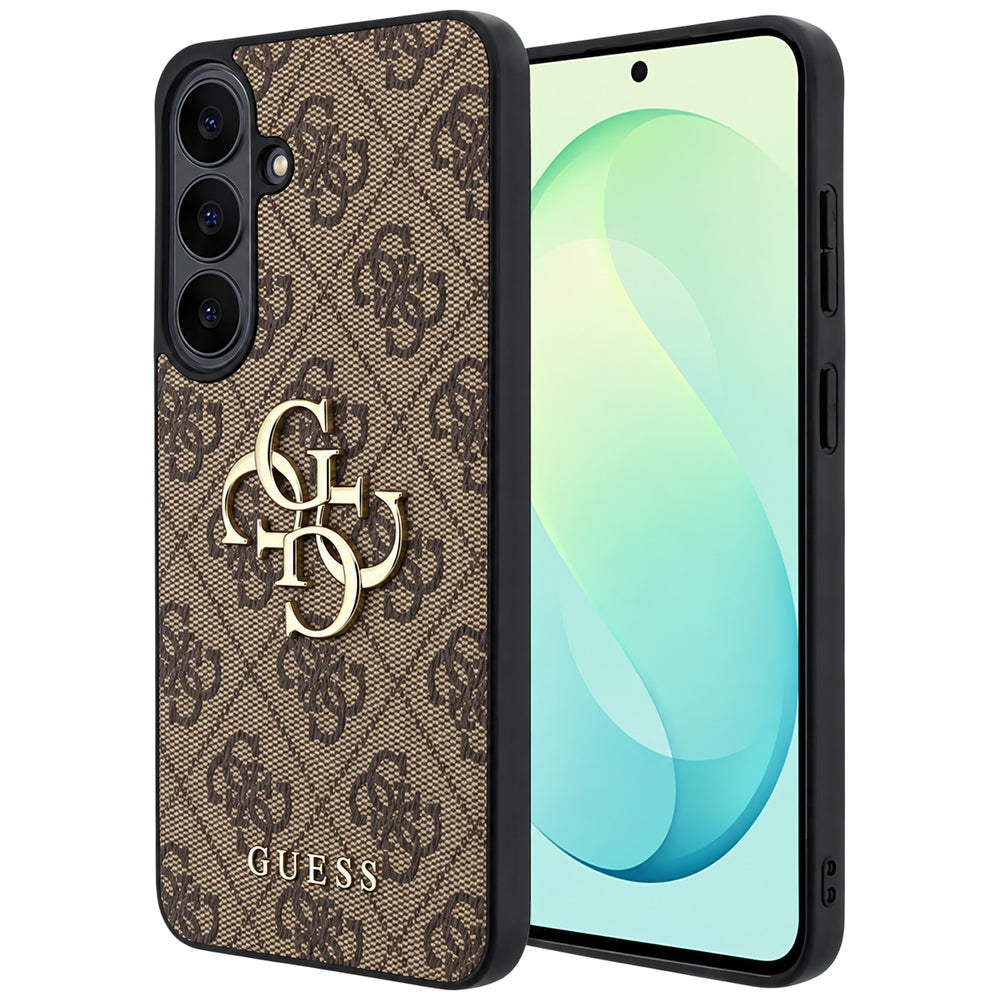 Θήκη για Samsung Galaxy S26 FE S741, Guess, 4G Μεταλλικό Λογότυπο, Καφέ