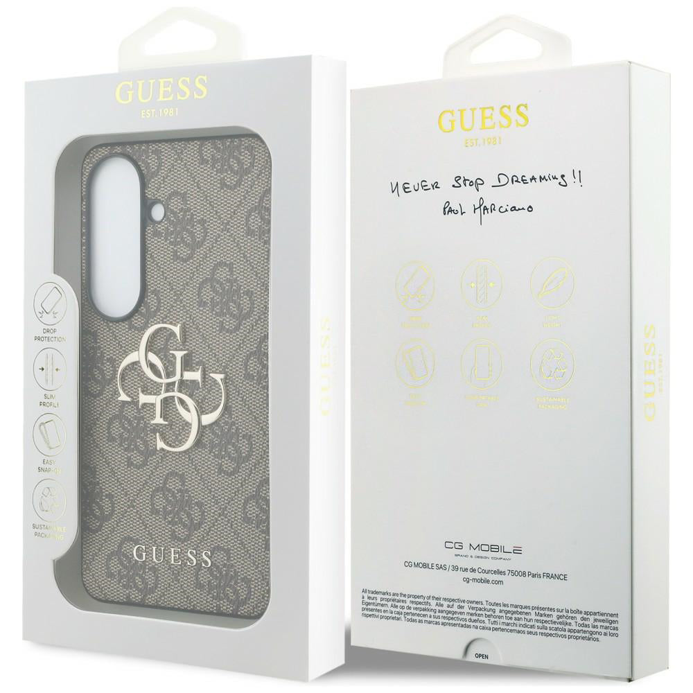 Θήκη για Samsung Galaxy S26 S942, Guess, 4G Big Logo, Καφέ