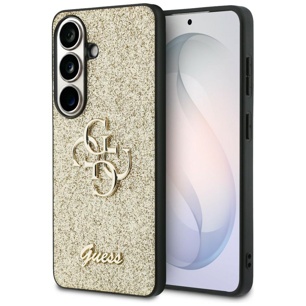 Θήκη για Samsung Galaxy S26 S942, Guess, Fixed Glitter Big 4G Metal Frame, Χρυσή